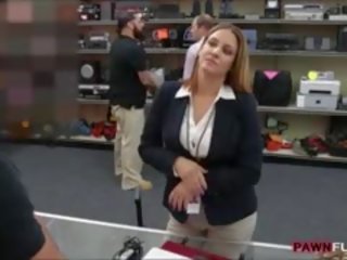 Huge Juggs Business lady Fucked By Pawnshop Keeper
