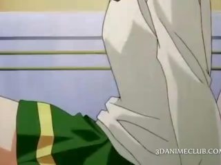 Vzrušený anime vysokoškolačky snění na groovy x jmenovitý klip na školní