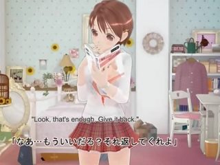 Nevainīgs anime sweetie rāda apakšveļa zem svārkiem